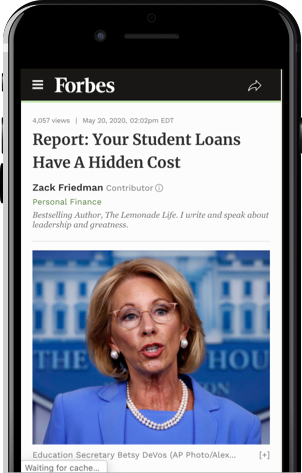 Forbes: Report: Your Student Loans Have A Hidden Cost